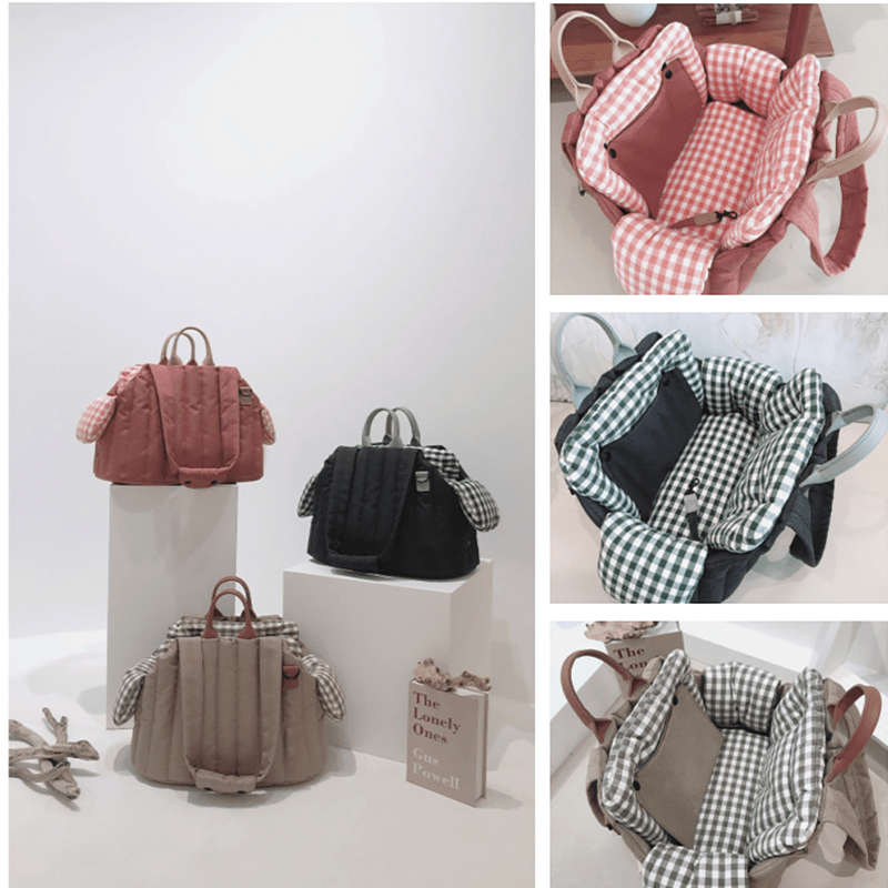 Pet Carrier Cat Dog Checkered Outing Bag - PIKAPIKA