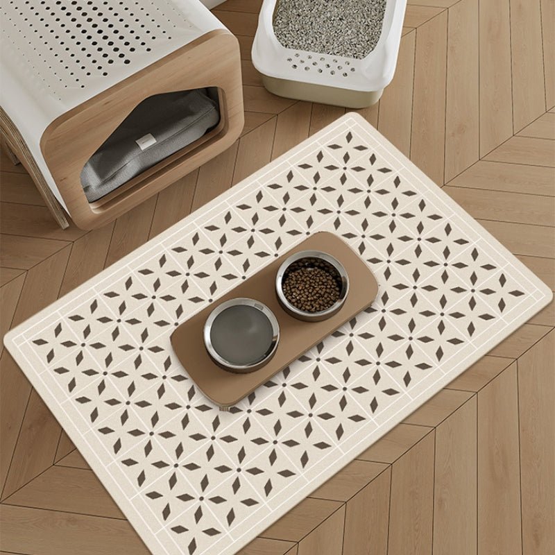 Pet Feeding Mat Leather Dog Food Mat Waterproof Anti - slide - PIKAPIKA