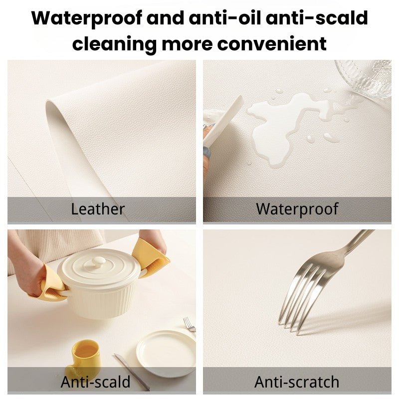 Pet Feeding Mat Leather Dog Food Mat Waterproof Polka Dots - PIKAPIKA