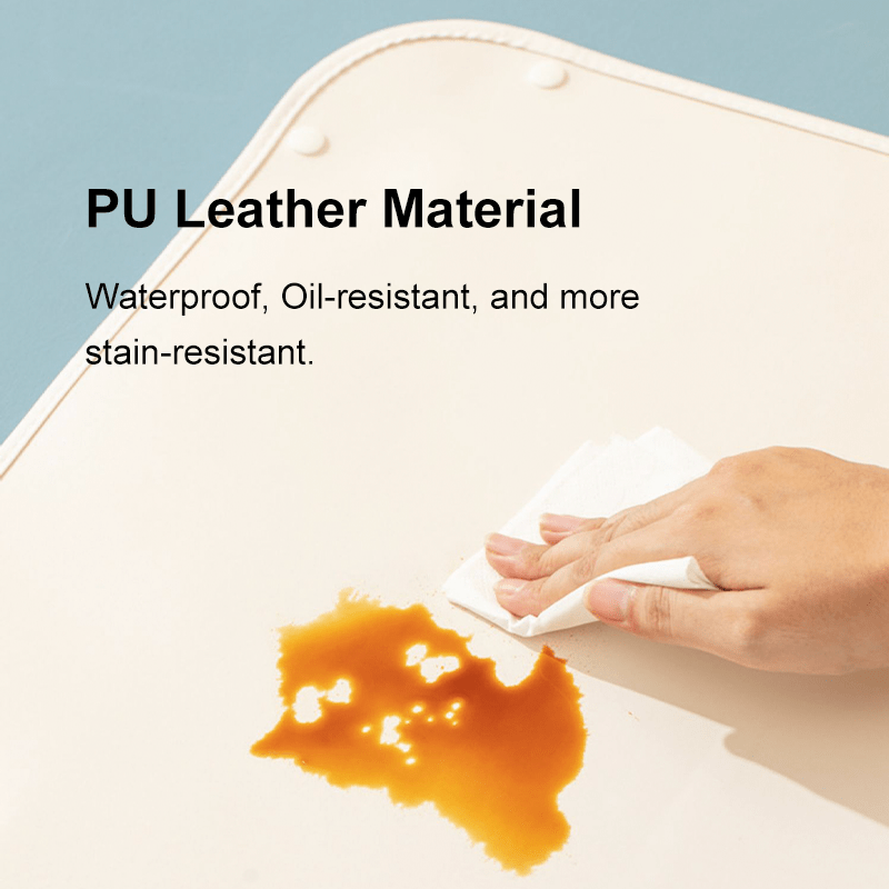 Pet Feeding Mat Waterproof PU Leather Semi - enclosure - PIKAPIKA