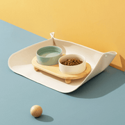 Pet Feeding Mat Waterproof PU Leather Semi - enclosure - PIKAPIKA