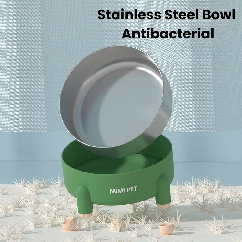 Pet Food Bowl Water Bowl Stainless Steel Anti - slip - PIKAPIKA