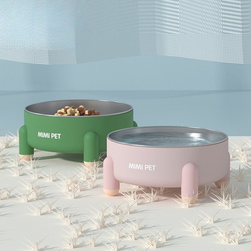 Pet Food Bowl Water Bowl Stainless Steel Anti - slip - PIKAPIKA