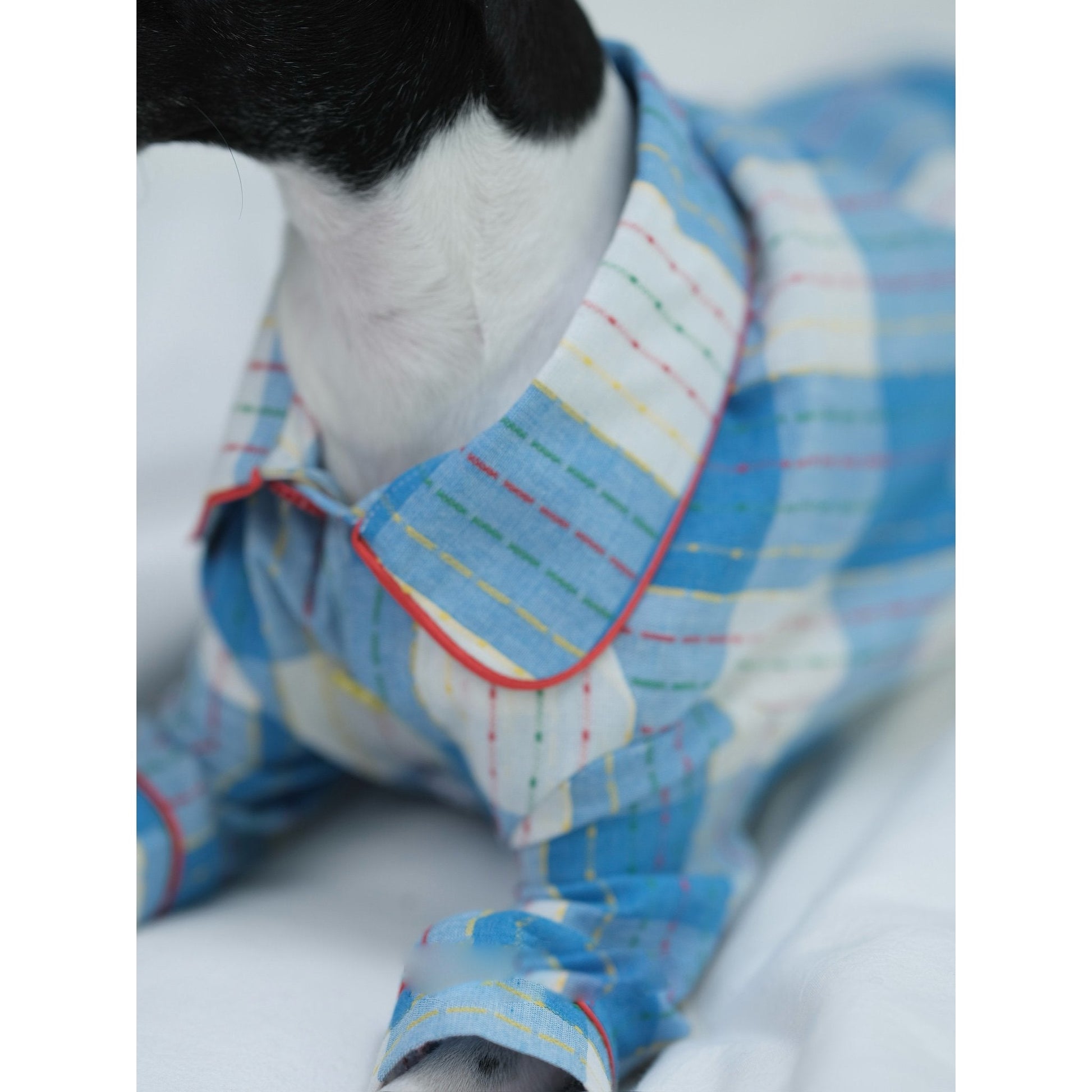 Plaid Cotton Dog Pajamas Comfortable Spring Loungewear - PIKAPIKA