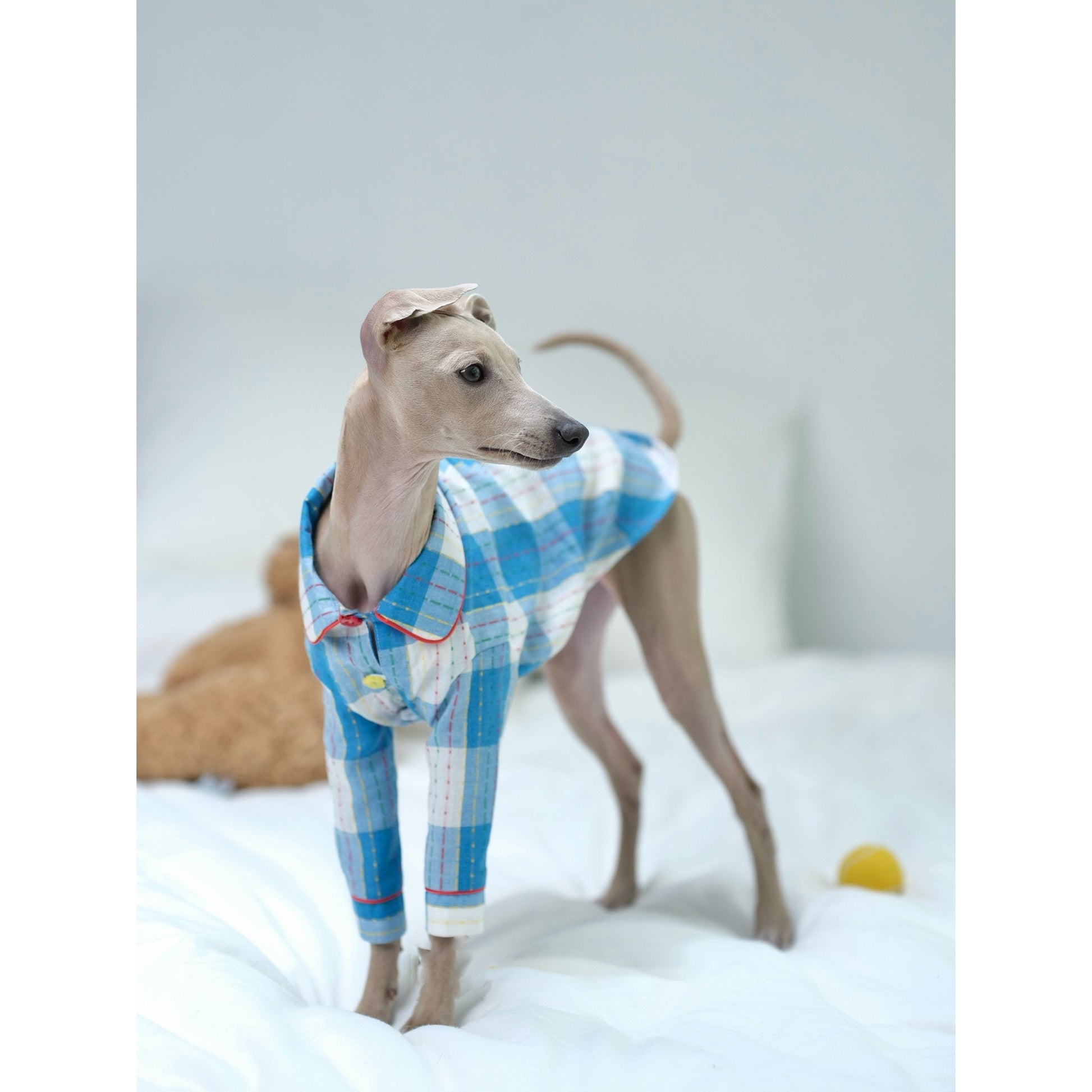 Plaid Cotton Dog Pajamas Comfortable Spring Loungewear - PIKAPIKA