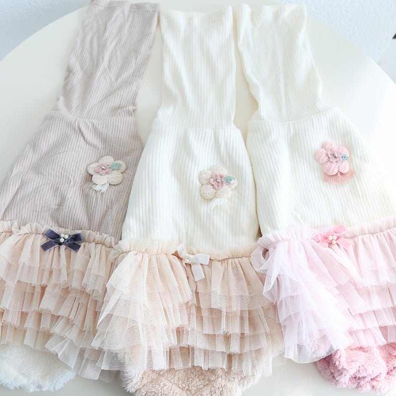 Pleated Mesh Dress Turtleneck Italian Greyhound Whippet Dog Clothes - PIKAPIKA