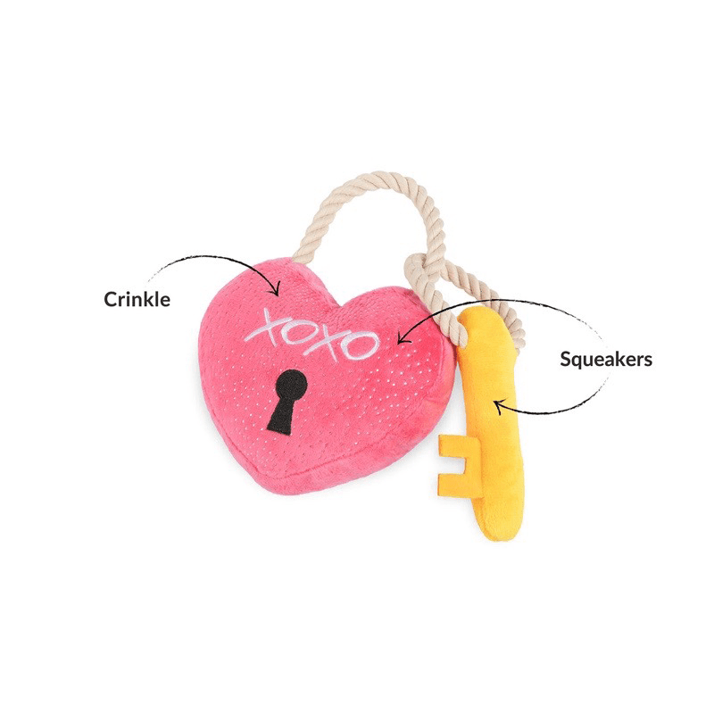 Plush Squeaky Dog Toy Valentine's Day Love Gift - PIKAPIKA