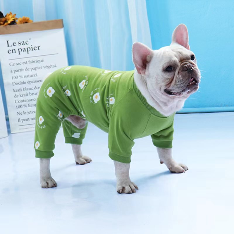 Print Onesie Pajama Bulldog Dog Clothes - PIKAPIKA
