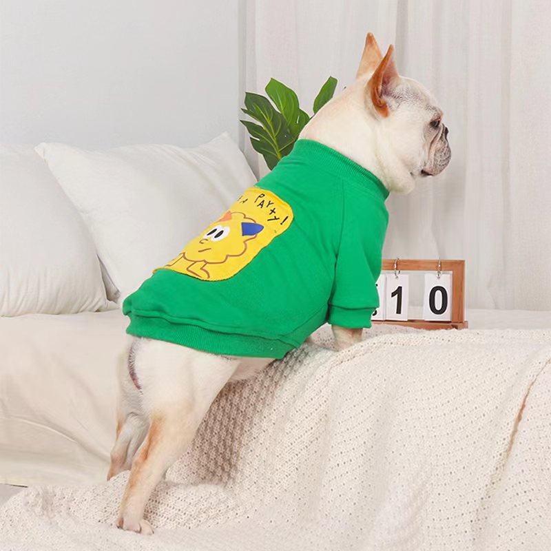 Print Shirt Sweatshirt Bulldog Dog Clothes - PIKAPIKA