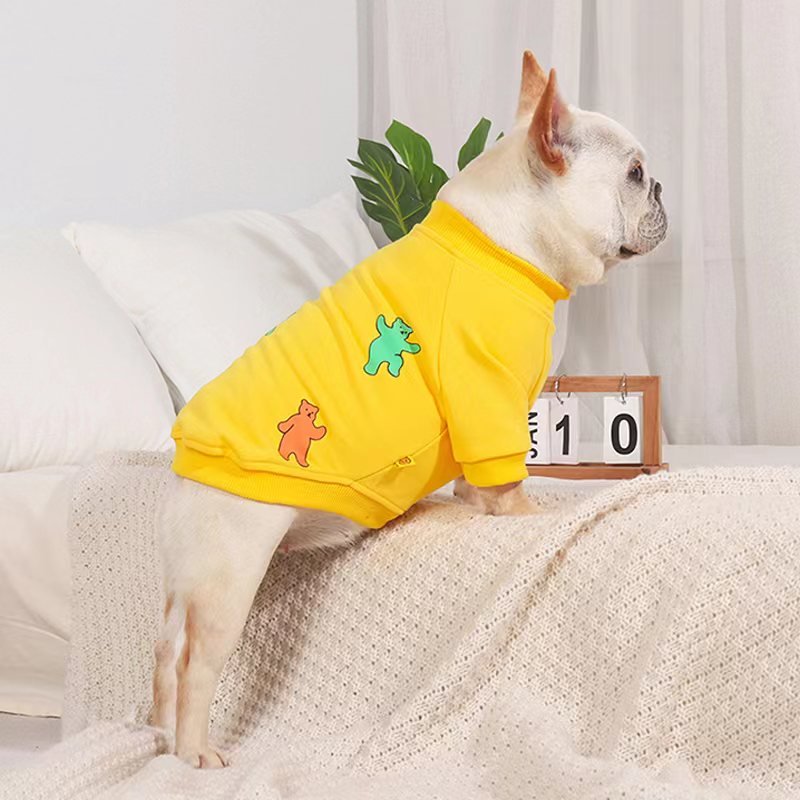 Print Shirt Sweatshirt Bulldog Dog Clothes - PIKAPIKA