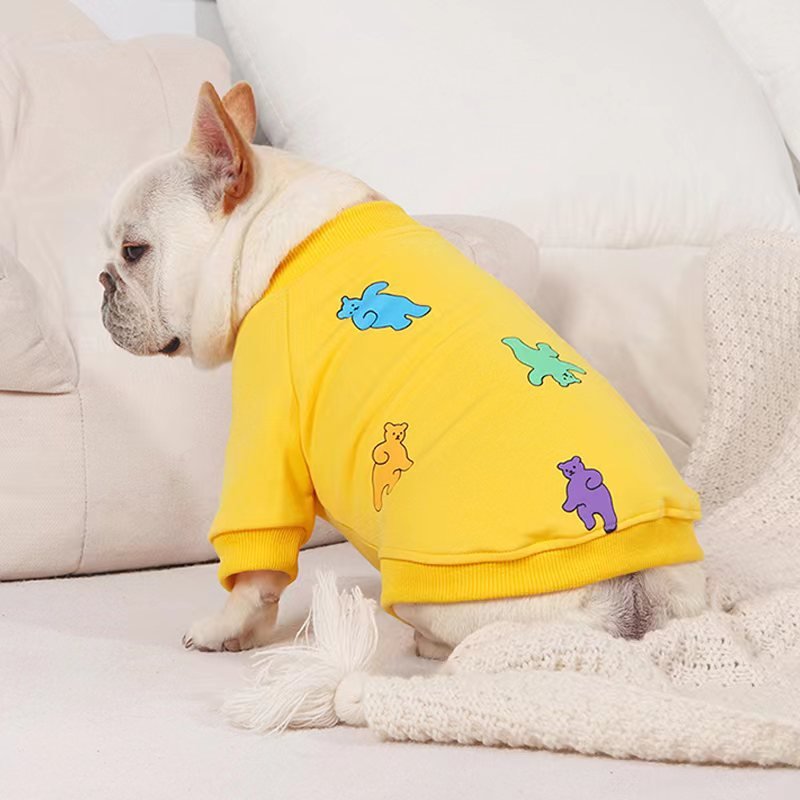 Print Shirt Sweatshirt Bulldog Dog Clothes - PIKAPIKA