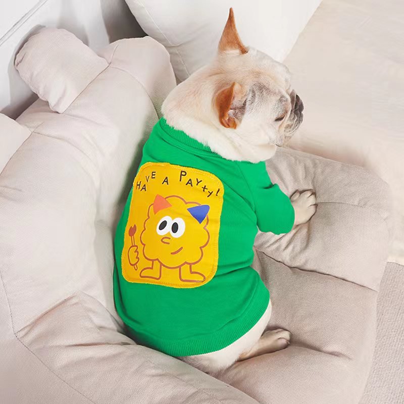 Print Shirt Sweatshirt Bulldog Dog Clothes - PIKAPIKA