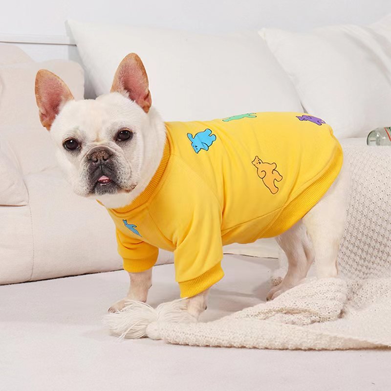 Print Shirt Sweatshirt Bulldog Dog Clothes - PIKAPIKA