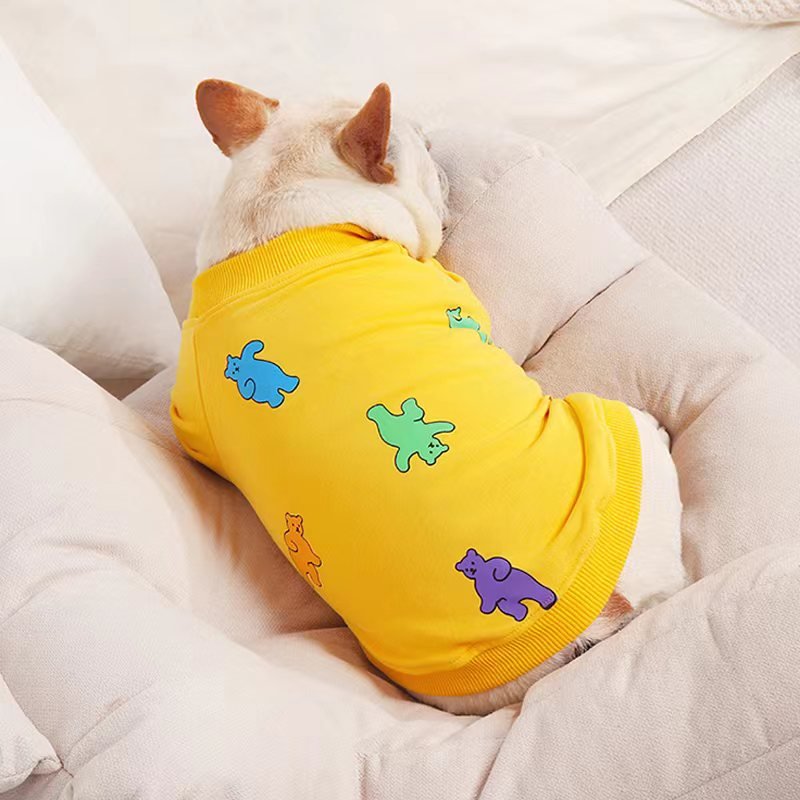 Print Shirt Sweatshirt Bulldog Dog Clothes - PIKAPIKA
