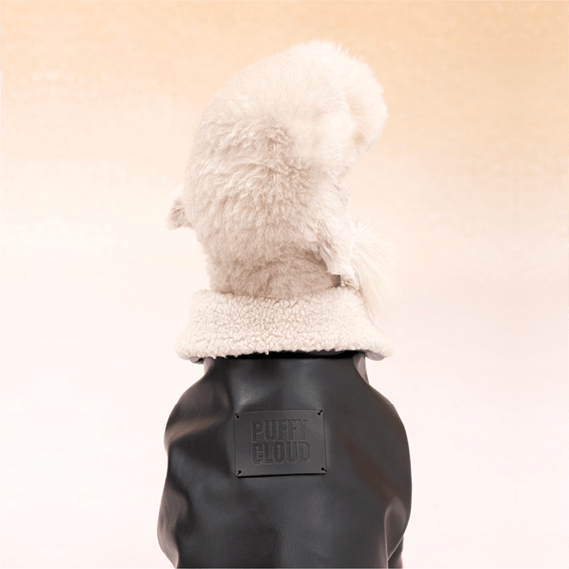PU Jacket Dog Clothes Fleece Coat Bedlington - PIKAPIKA