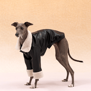 PU Jacket Dog Clothes Fleece Coat Bedlington - PIKAPIKA