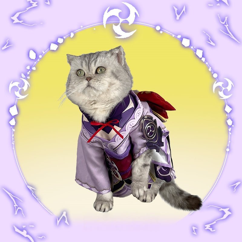 Raiden Shogun Genshin Impact Cat Costume Pet Cosplay Outfit - PIKAPIKA