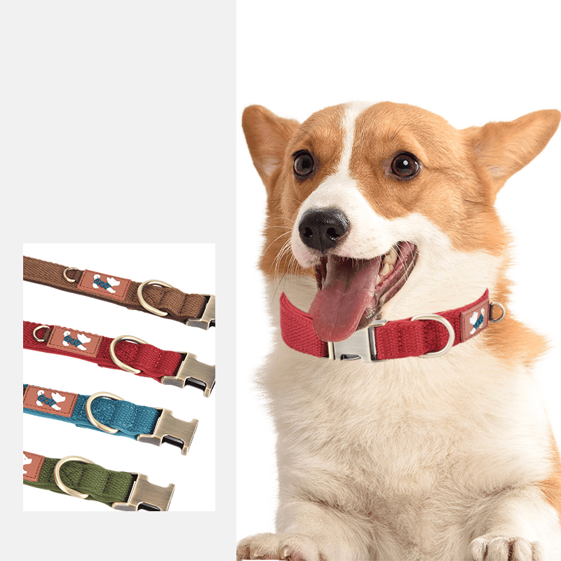 Reinforced Heavy - Duty Webbing Personalized Dog Collar Escape - Proof - PIKAPIKA