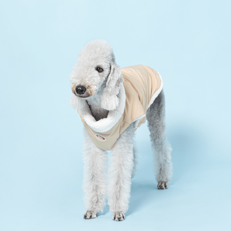 Reversible Padded Dog Jacket Fleece Clothes Bedlington - PIKAPIKA