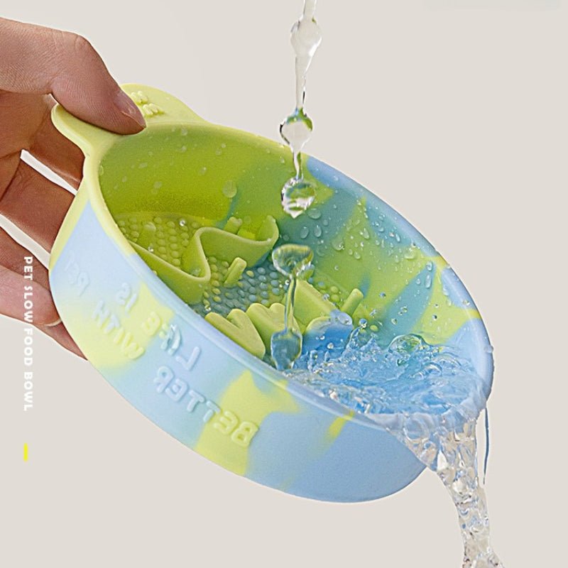 Silicone Slow Feeder Pet Feeding Bowls for Small Medium Cat Dog - PIKAPIKA