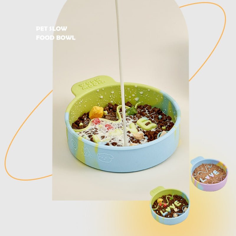 Silicone Slow Feeder Pet Feeding Bowls for Small Medium Cat Dog - PIKAPIKA