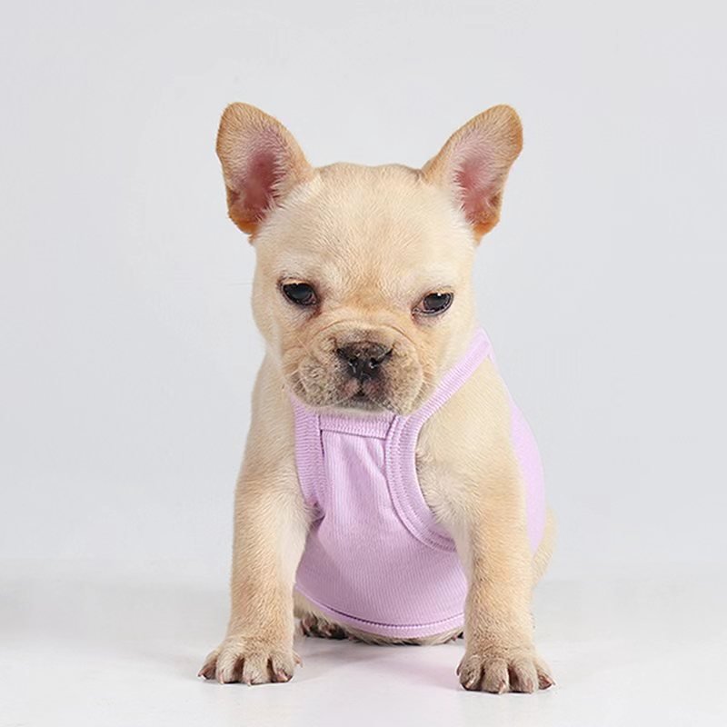 Sleeveless Tank T Shirt Top Bulldog Dog Clothes - PIKAPIKA