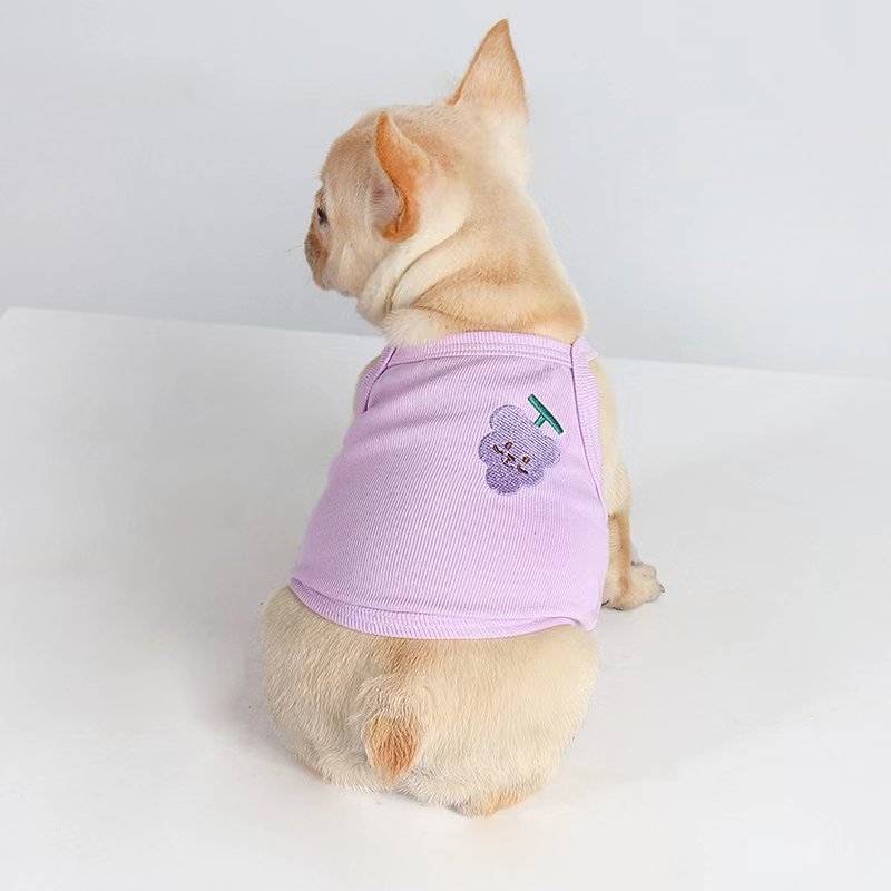 Sleeveless Tank T Shirt Top Bulldog Dog Clothes - PIKAPIKA