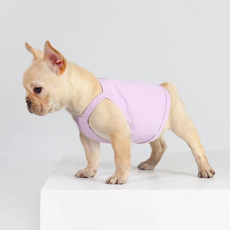Sleeveless Tank T Shirt Top Bulldog Dog Clothes - PIKAPIKA