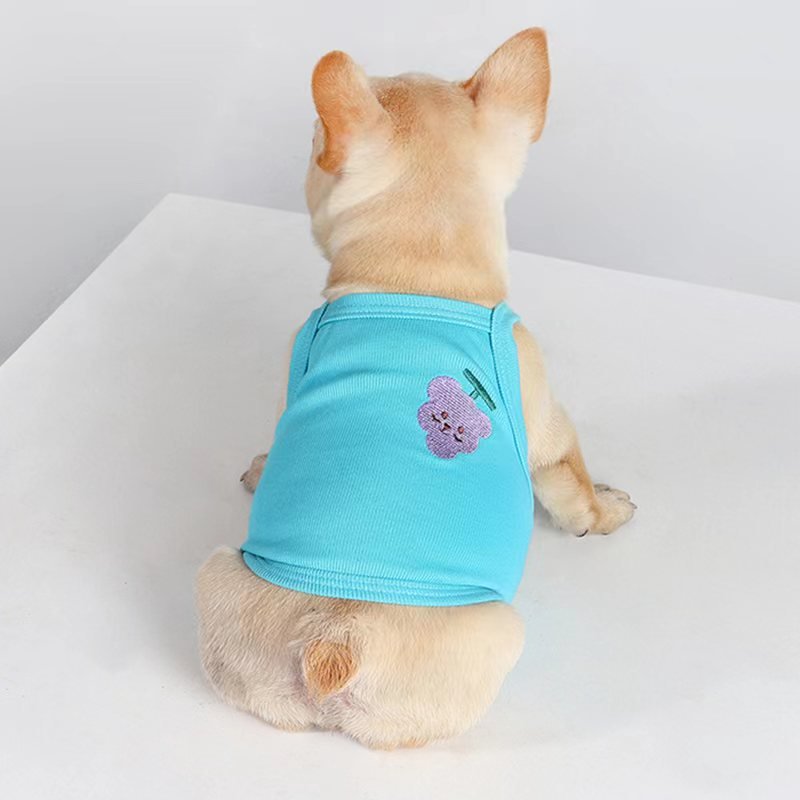 Sleeveless Tank T Shirt Top Bulldog Dog Clothes - PIKAPIKA