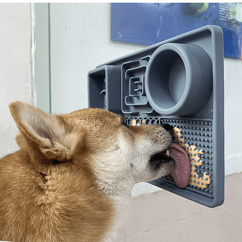 Slow Feeder Bowl, Silicone Lick Mat with Suction Cups for Dog Cat - PIKAPIKA
