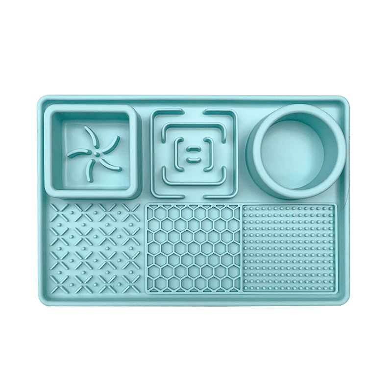 Slow Feeder Bowl, Silicone Lick Mat with Suction Cups for Dog Cat - PIKAPIKA