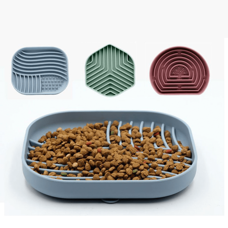 Slow Feeder Dog Bowls Puzzle Silicone Dog Feeding Bowls - PIKAPIKA