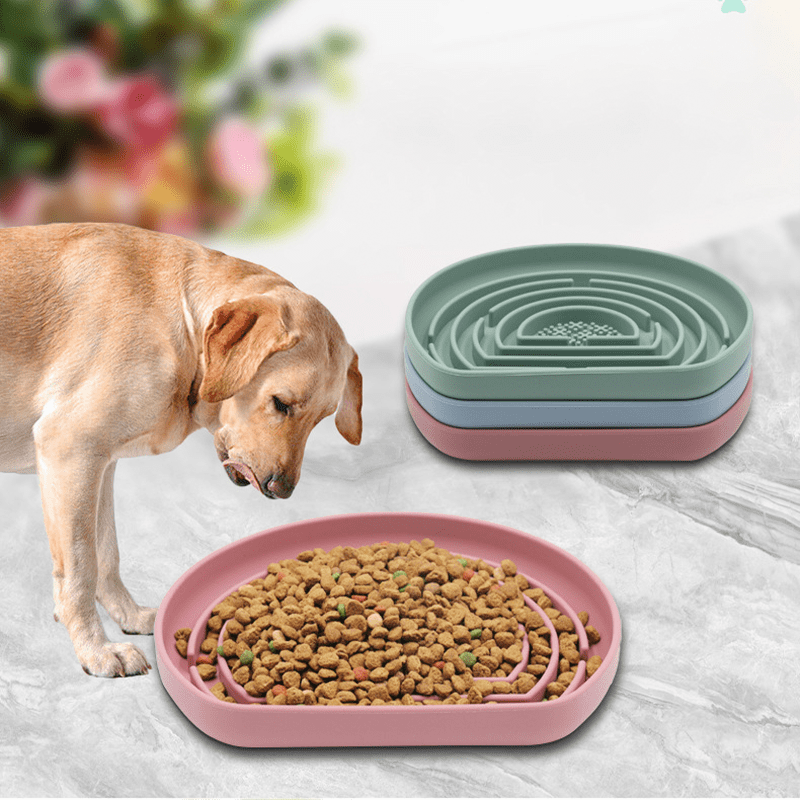 Slow Feeder Dog Bowls Puzzle Silicone Dog Feeding Bowls - PIKAPIKA