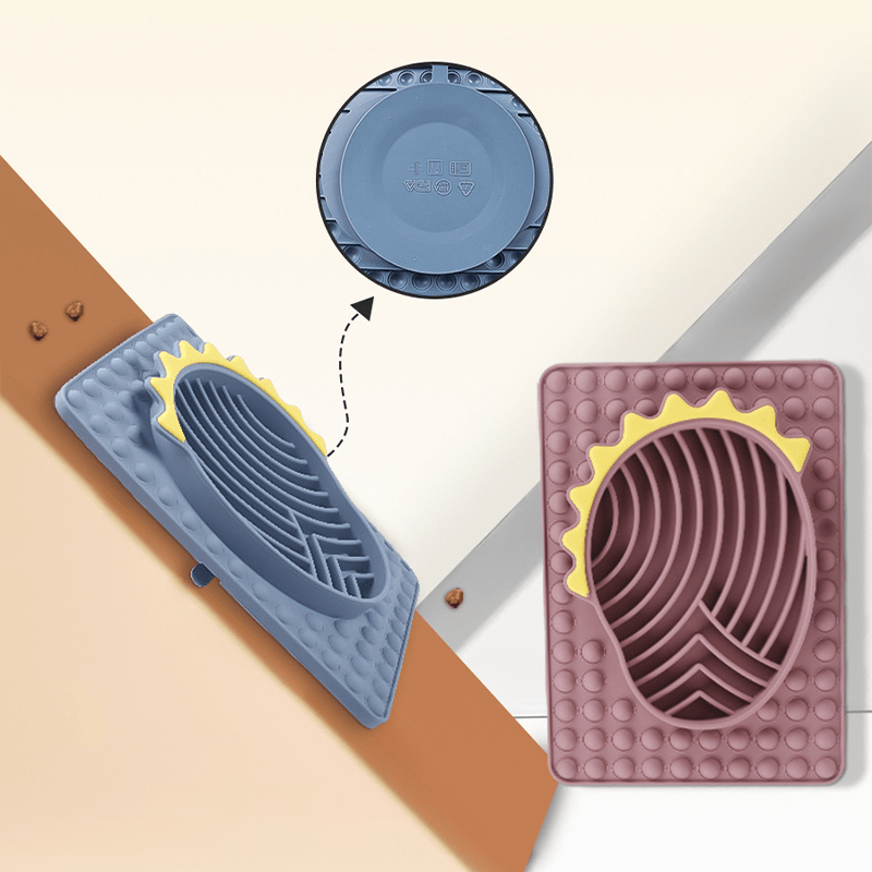 Slow Feeder Dog Bowls Silicone Pet Food Bowls With Suction Cups - PIKAPIKA