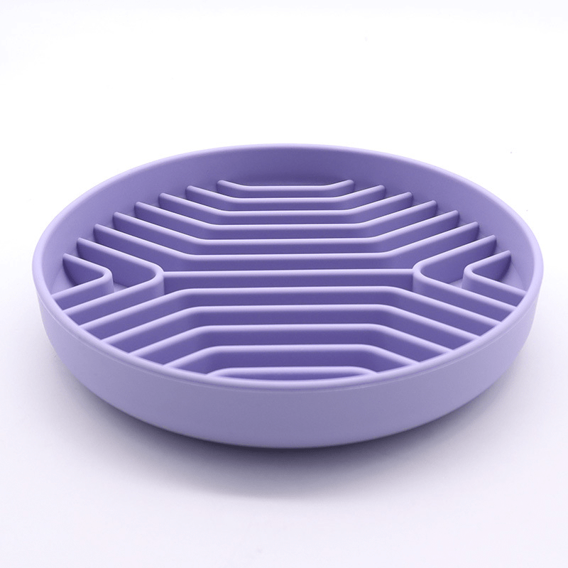 Slow Feeder Dog Bowls, Silicone Pet Food Bowls with Suction Cups - PIKAPIKA