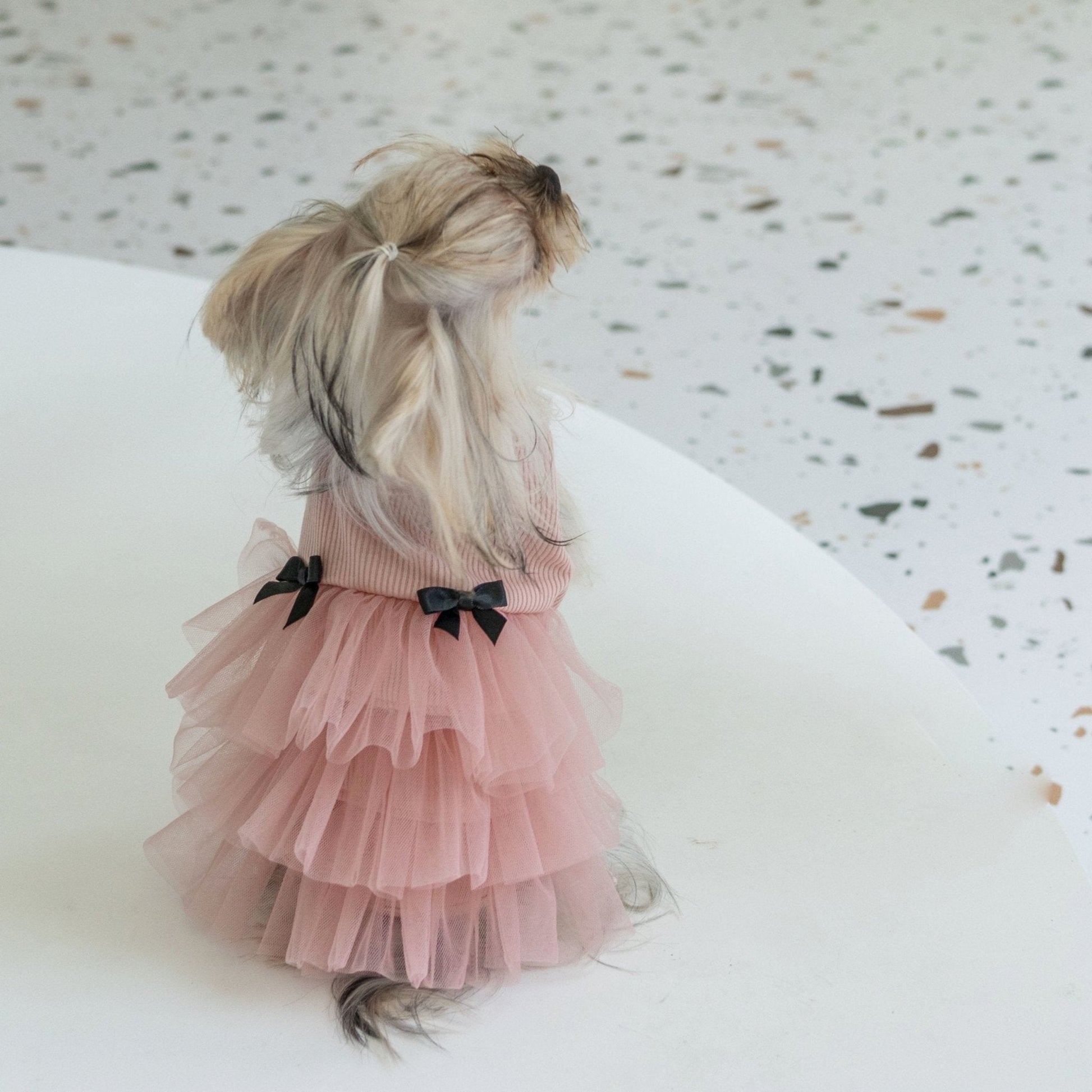 Soft Anti - Wrinkle Tutu Dress – Elegant Mesh Outfit for Toy Dogs - PIKAPIKA