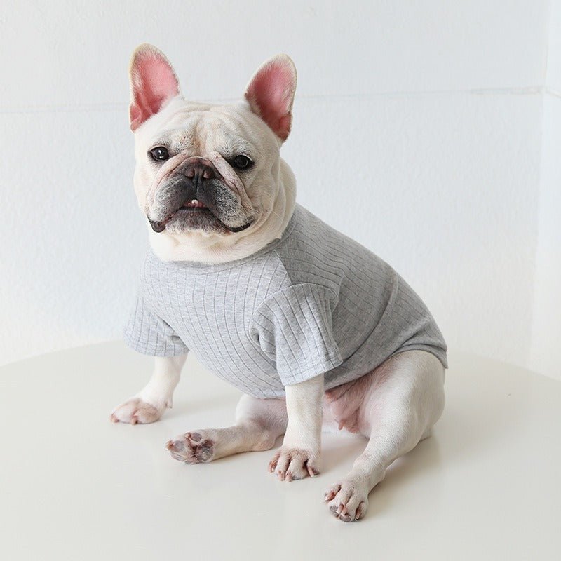 Soft Cotton Dog T-shirt Bulldog Clothes - PIKAPIKA