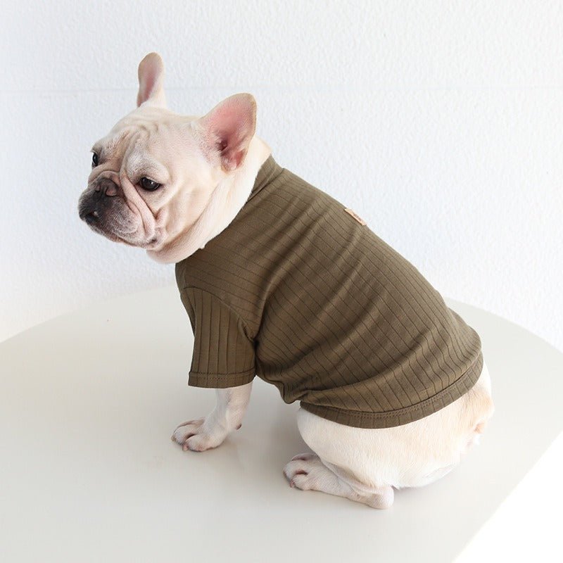 Soft Cotton Dog T-shirt Bulldog Clothes - PIKAPIKA