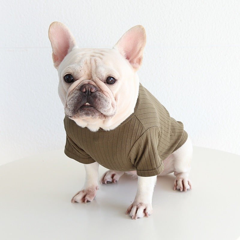 Soft Cotton Dog T-shirt Bulldog Clothes - PIKAPIKA