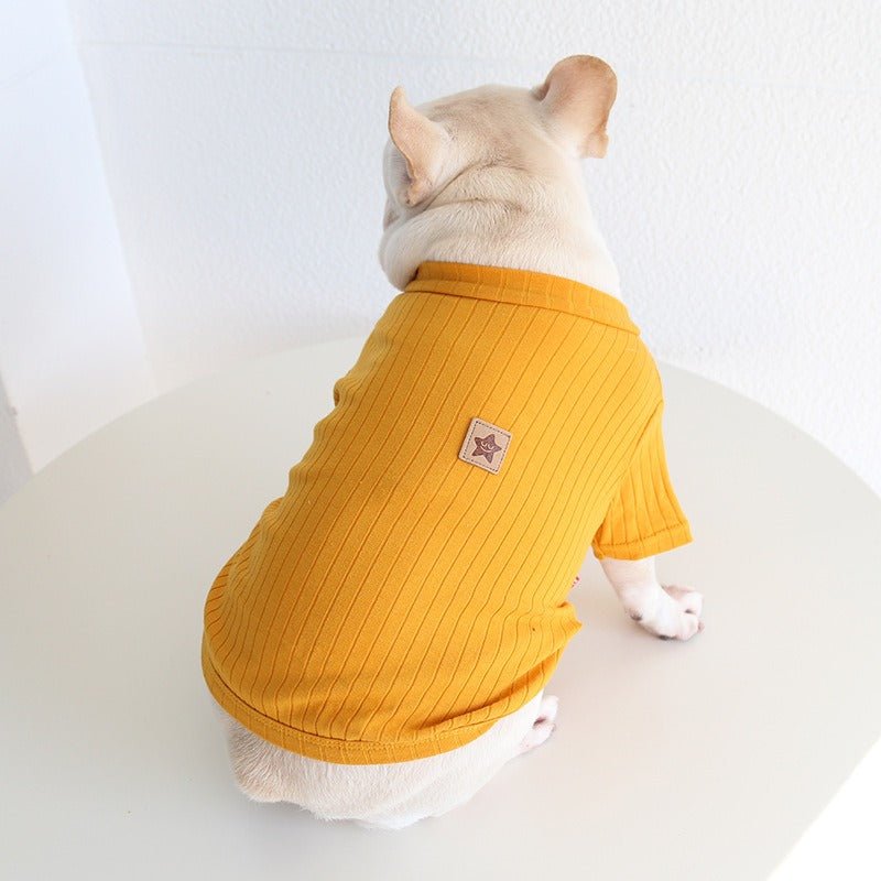 Soft Cotton Dog T-shirt Bulldog Clothes - PIKAPIKA