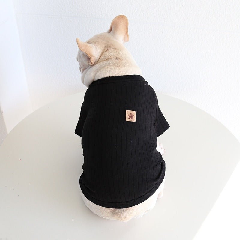Soft Cotton Dog T-shirt Bulldog Clothes - PIKAPIKA