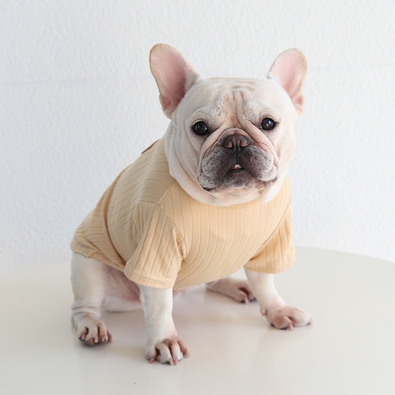 Soft Cotton Dog T-shirt Bulldog Clothes - PIKAPIKA
