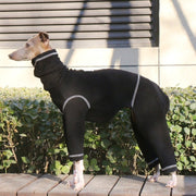 Soft Cotton Onesies 4 Legs Greyhound Whippet Dog Turtleneck Clothes Black - PIKAPIKA