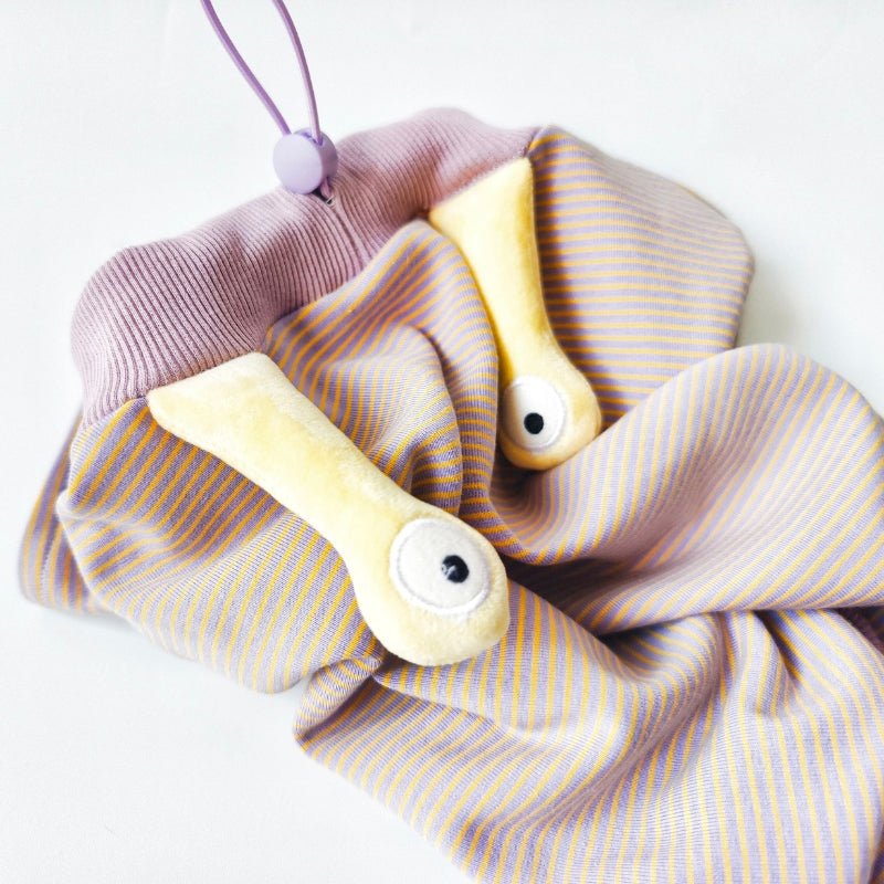 Soft Cotton Onesies Dog Stripes Adjustable Clothes Bulldog Purple - PIKAPIKA