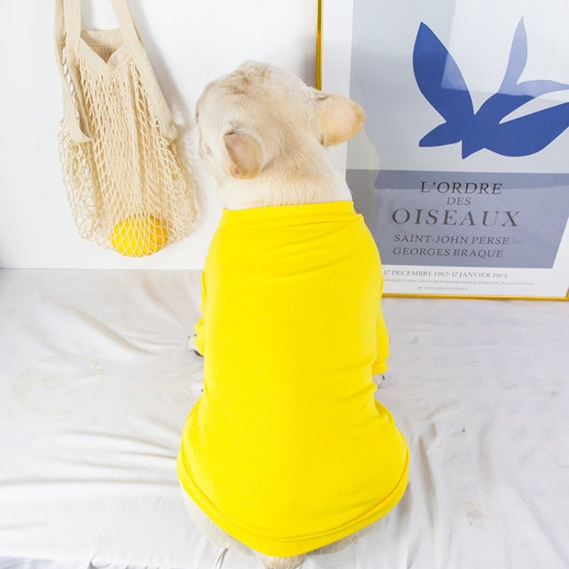 Soft Elastic T-Shirts Dog Undershirt Clothes Bulldog - PIKAPIKA