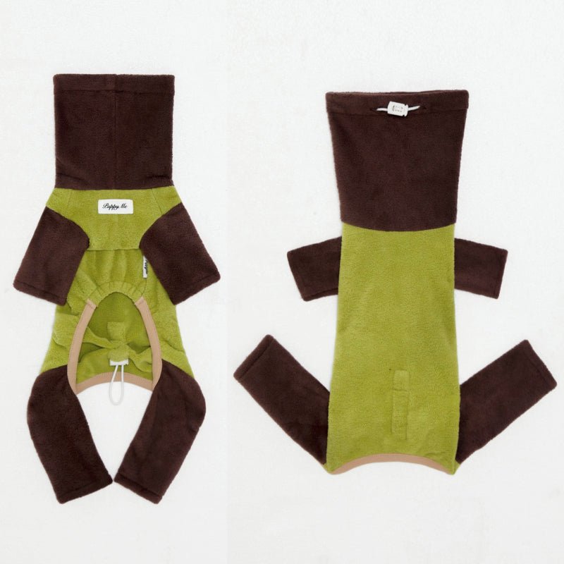 Soft Fleece Onesie Dog Turtleneck Warm 4 - Legs Clothes - PIKAPIKA