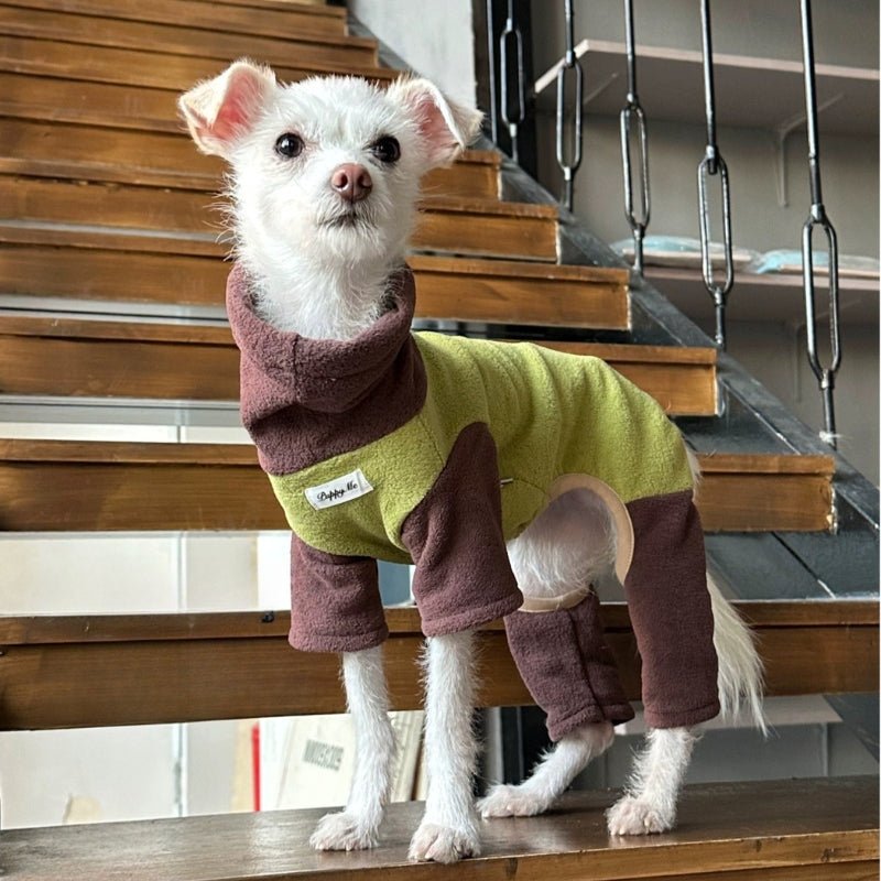 Soft Fleece Onesie Dog Turtleneck Warm 4 - Legs Clothes - PIKAPIKA