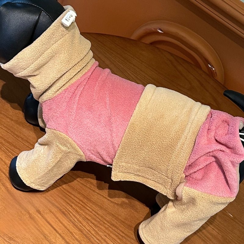 Soft Fleece Onesie Dog Turtleneck Warm 4 - Legs Clothes - PIKAPIKA