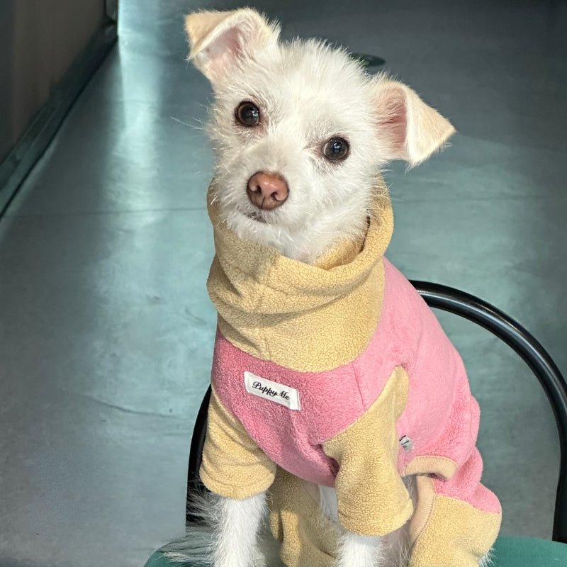 Soft Fleece Onesie Dog Turtleneck Warm 4 - Legs Clothes - PIKAPIKA