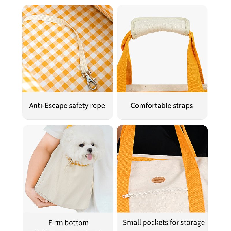 Soft Pet Carrier Outing Breathable Portable Bag Orange - PIKAPIKA